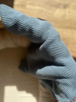 Discount Striktæppe - Misty Blue - økologisk Børn Tæpper