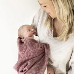 Sale Striktæppe, bomuld - Rose Børn Tæpper