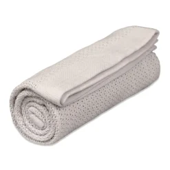 Sale Striktæppe, bomuld, Dove Grey Børn Tæpper