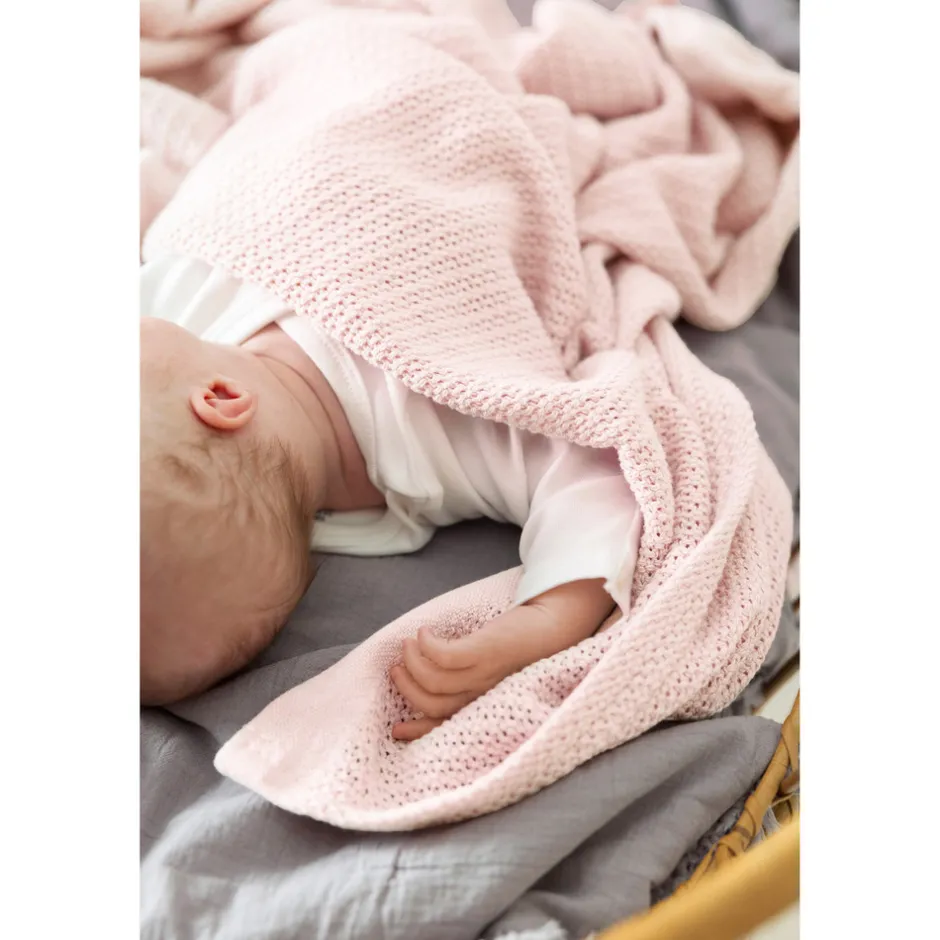 Discount Striktæppe, bomuld, Lyserød Børn Tæpper