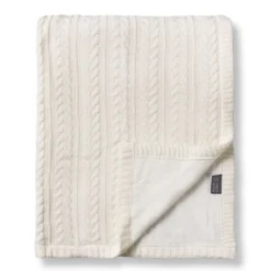 Sale Striktæppe med fleece - Warm white Børn Tæpper