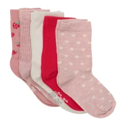 Outlet Strømpe m. mønster (5-pak) - Chinese Red Strømper|Multipack