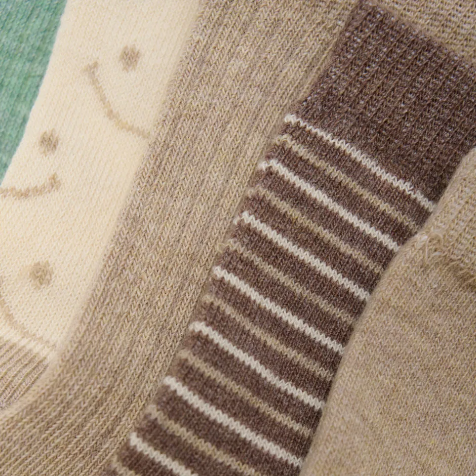 Hot Strømpe m. mønster (5-pak) - Sandshell Strømper|Multipack