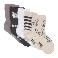 Discount Strømpe m. mønster (5-pak) - White Strømper|Multipack