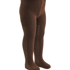 Online Strømpebukser med hulmønster 2-pak - Bark/ Balsam cream Strømpebukser