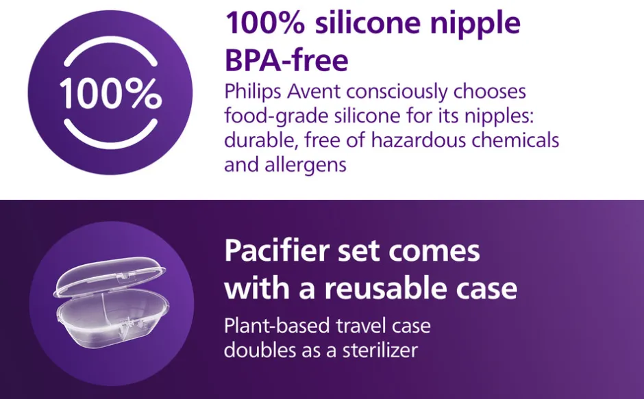 Sale Sut Ultra soft, 6-18 m, lilla og lyserød Sutter