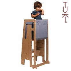 Hot Tekstil til læringstårn - grå Børn Læringstårne