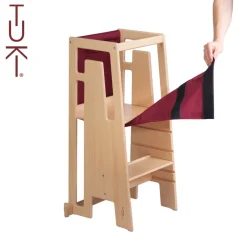 Hot Tekstil til læringstårn - grå Børn Læringstårne