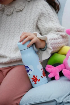 Hot Termoflaske i rustfri stål, lyseblå, 350ml Madkasser & Drikkedunke