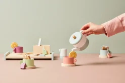 New Tesæt i træ, pastel Køkkenleg