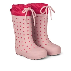 Online Thermogummistøvle - Rose Heart Lange Termostøvler