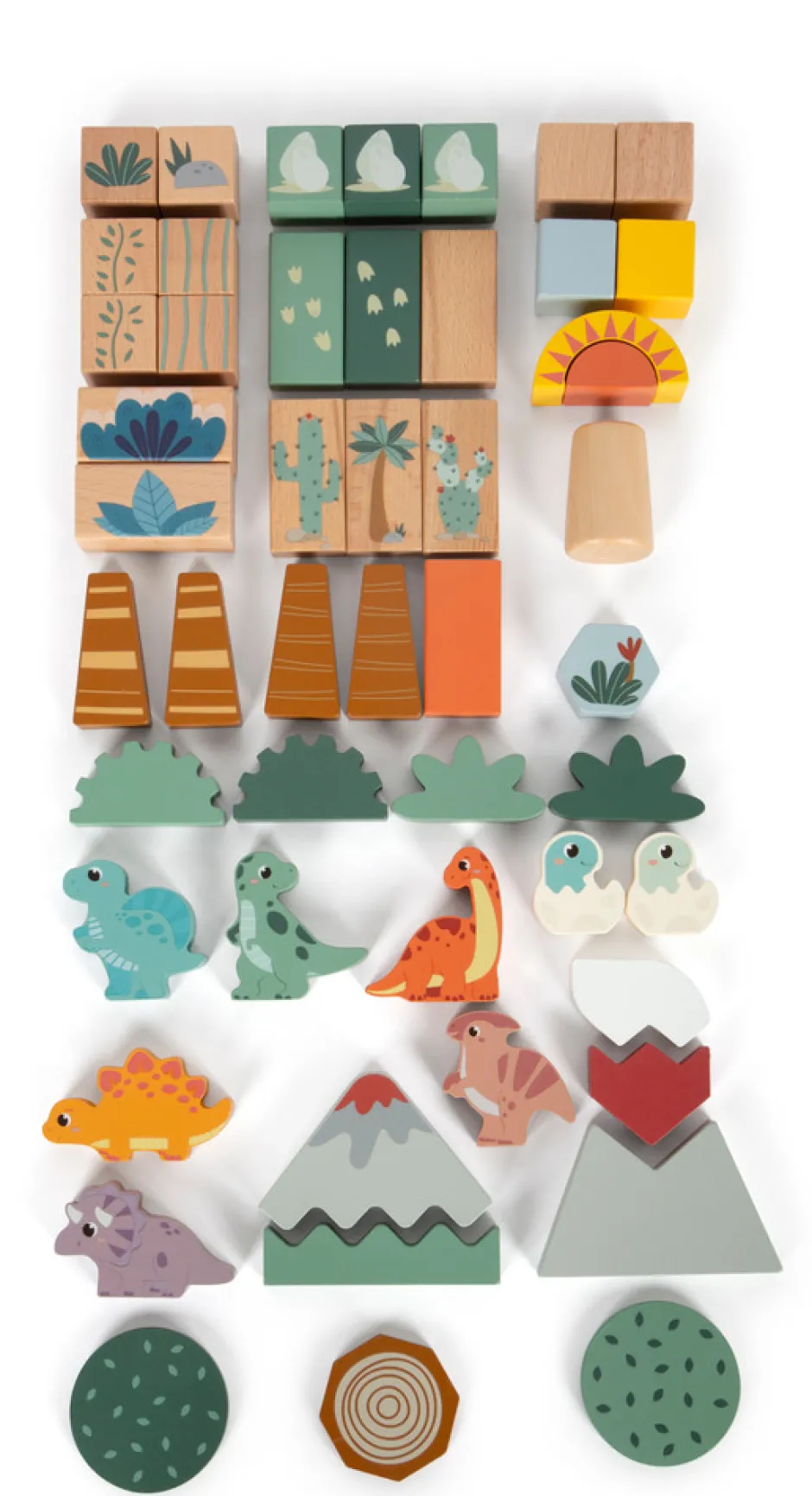 Sale Træ byggeklodser Dino Træklodser