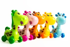 Træk-op giraf, assorteret Aktivitetslegetøj