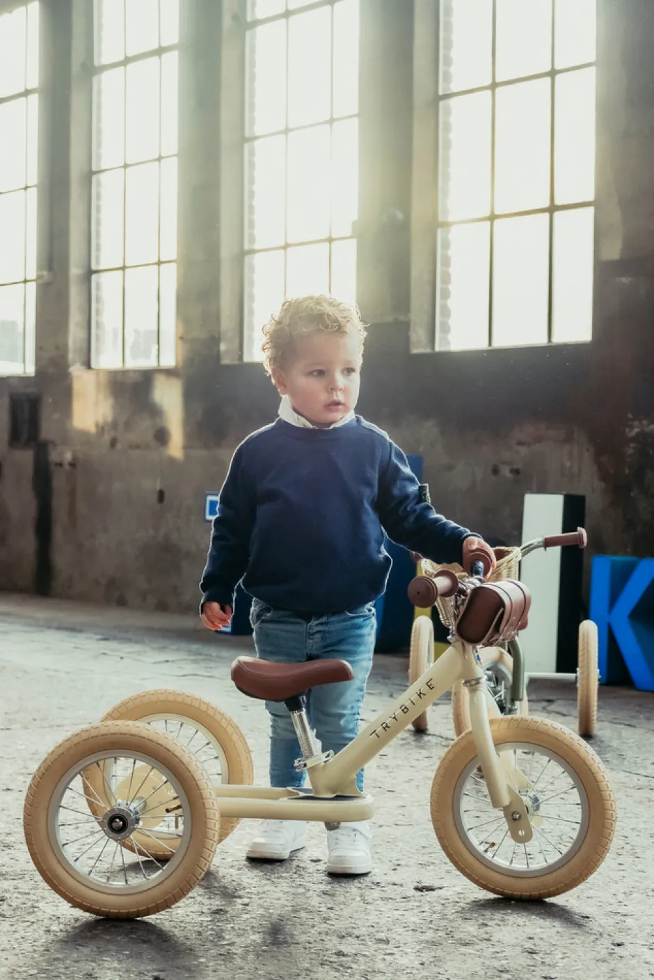 Online 3-Hjul, Vintage Creme Løbecykler & Cykler