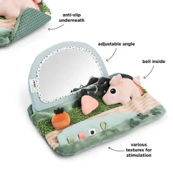 Sale Tummy time sensorisk spejl Tiny farm Farvemix Aktivitetslegetøj