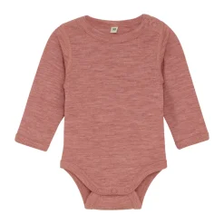 Discount Uld body langærmet body - solid - Light Mahogany Melange Uldbodyer|Bodystocking Langærmet