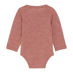 Discount Uld body langærmet body - solid - Light Mahogany Melange Uldbodyer|Bodystocking Langærmet