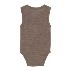 Outlet Uld body uden ærmer - Leafless Tree Melange Uldbodyer|Bodystocking U. Ærmer