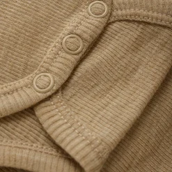 Best Uld body uden ærmer - Light Camel Melange Uldbodyer|Bodystocking U. Ærmer