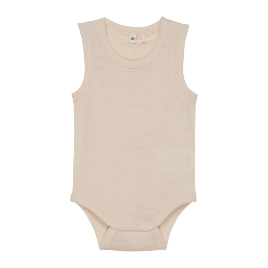 Online Uld body uden ærmer - Sandshell Melange Bodystocking U. Ærmer|Uldbodyer