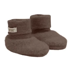 Uld Fleece Footies - Brown melange Overtræksfutter|Uldhuer, Uldvanter & Uldfutter