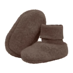 Uld Fleece Footies - Brown melange Overtræksfutter|Uldhuer, Uldvanter & Uldfutter