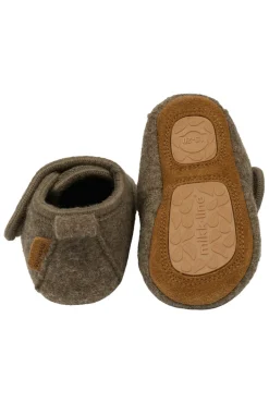 Best Uld Hjemmesko m. Boderi - Melange denver Hjemmesko