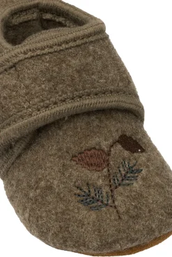 Best Uld Hjemmesko m. Boderi - Melange denver Hjemmesko