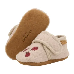 Uld hjemmesko m. broderi - 2460 Uld Hjemmesko