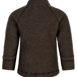 Uld jakke - DARK BROWN MELANGE Uldoverdele|Cardigans, Veste & Trøjer