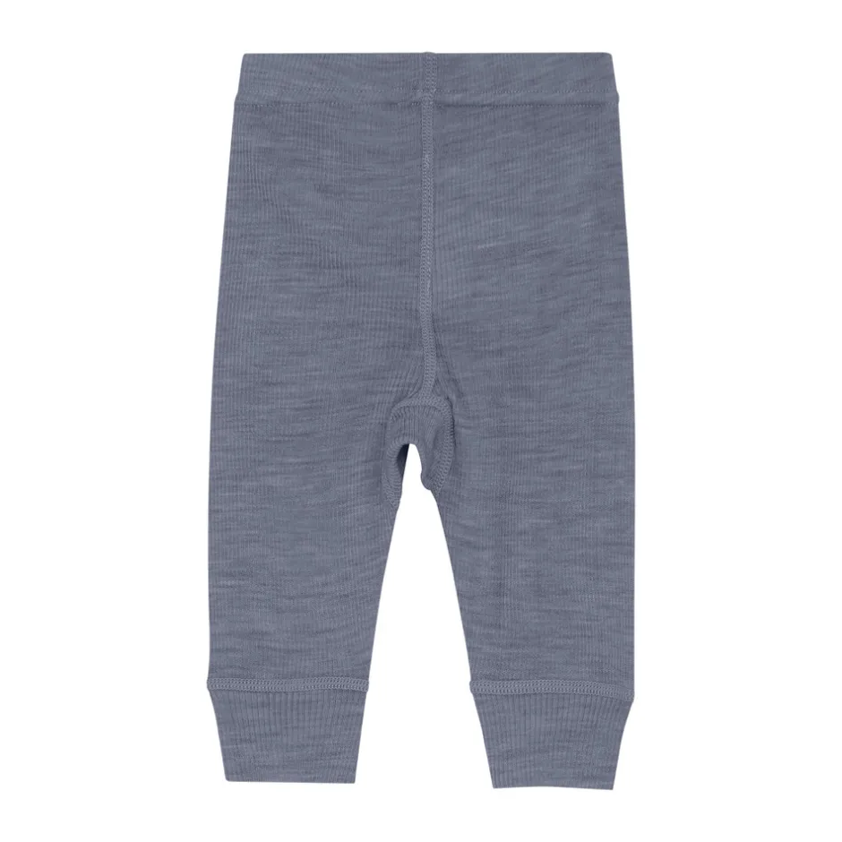 Best Uld leggings - solid - Folkstone Gray Melange Uldunderdele|Leggings