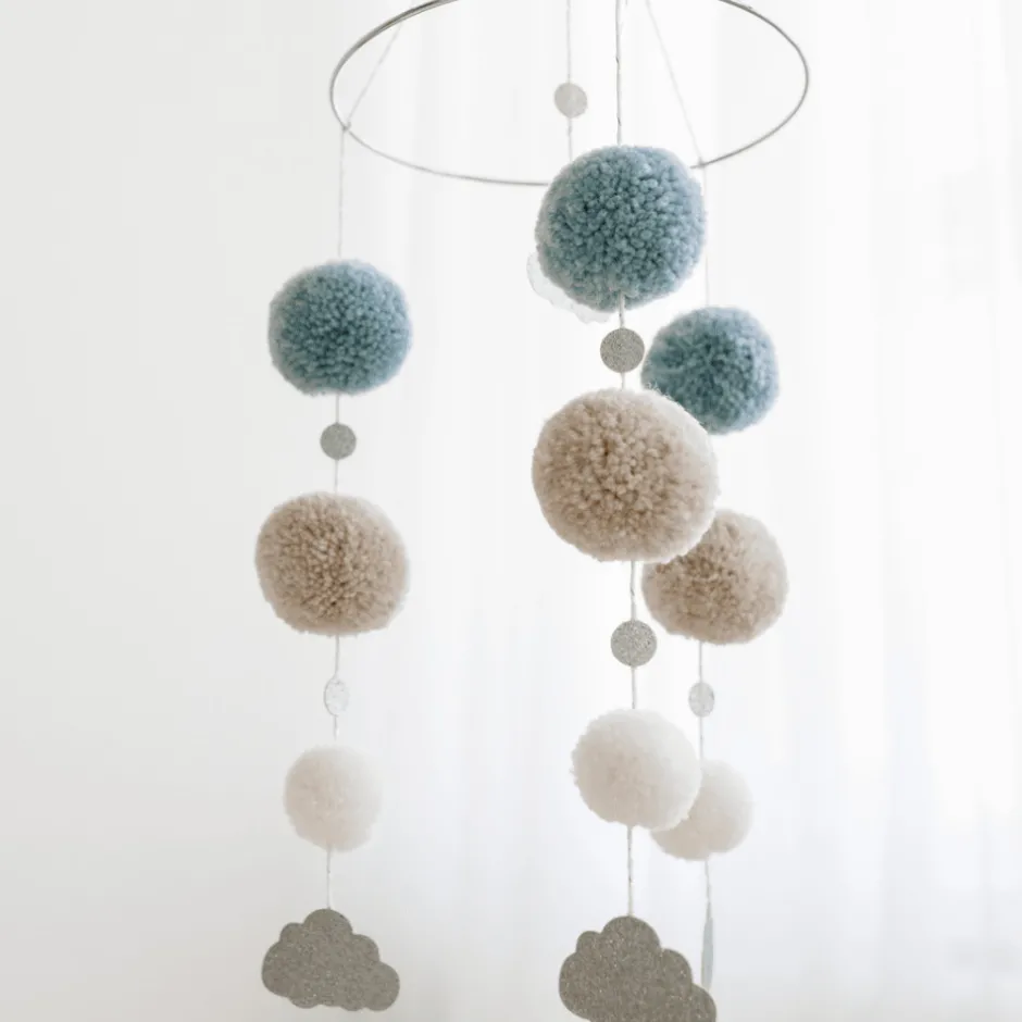 Uro pom pom, blå Børn Uroer