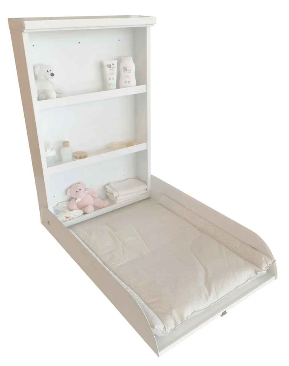 Hot Væghængt metal puslebord Hvid Børn Pusleborde|Pusleborde