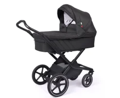 Discount Vida - Black melange Barnevogne Med Langt Liggemål