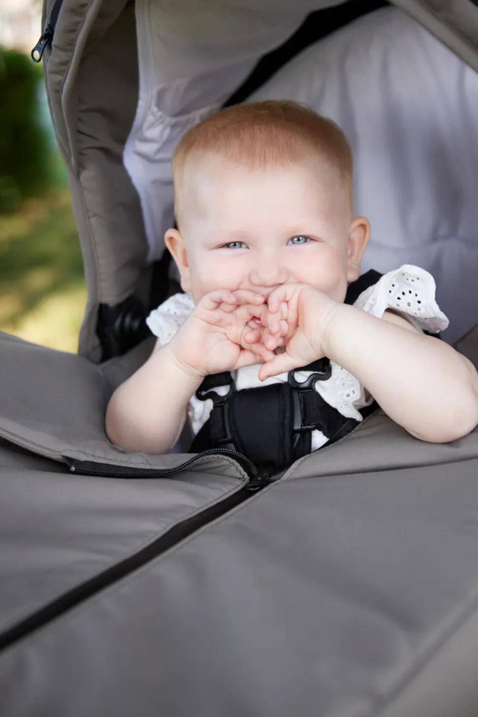 Outlet Vida - Linen Barnevogne Med Langt Liggemål