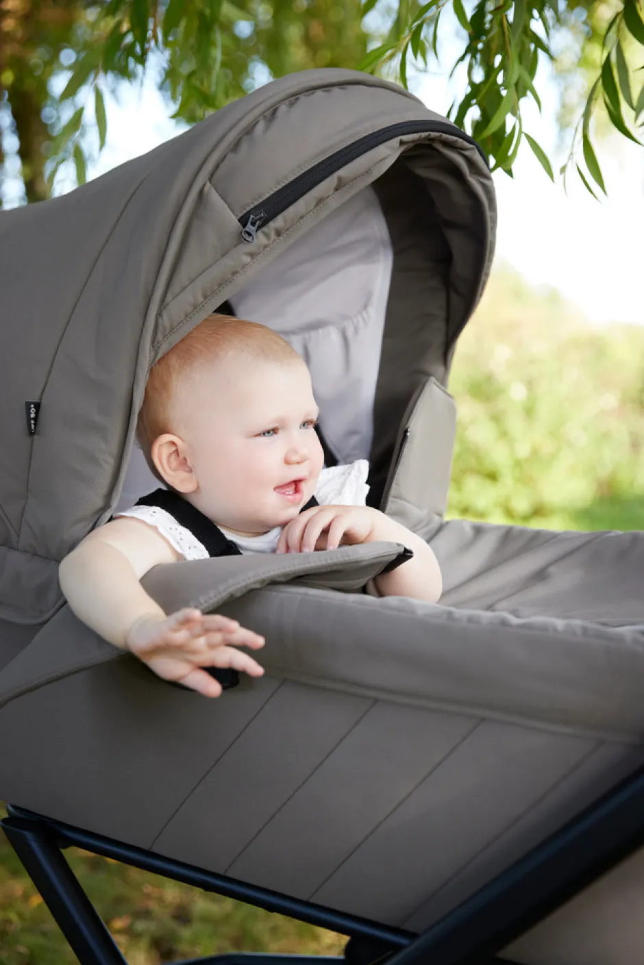 Outlet Vida - Linen Barnevogne Med Langt Liggemål