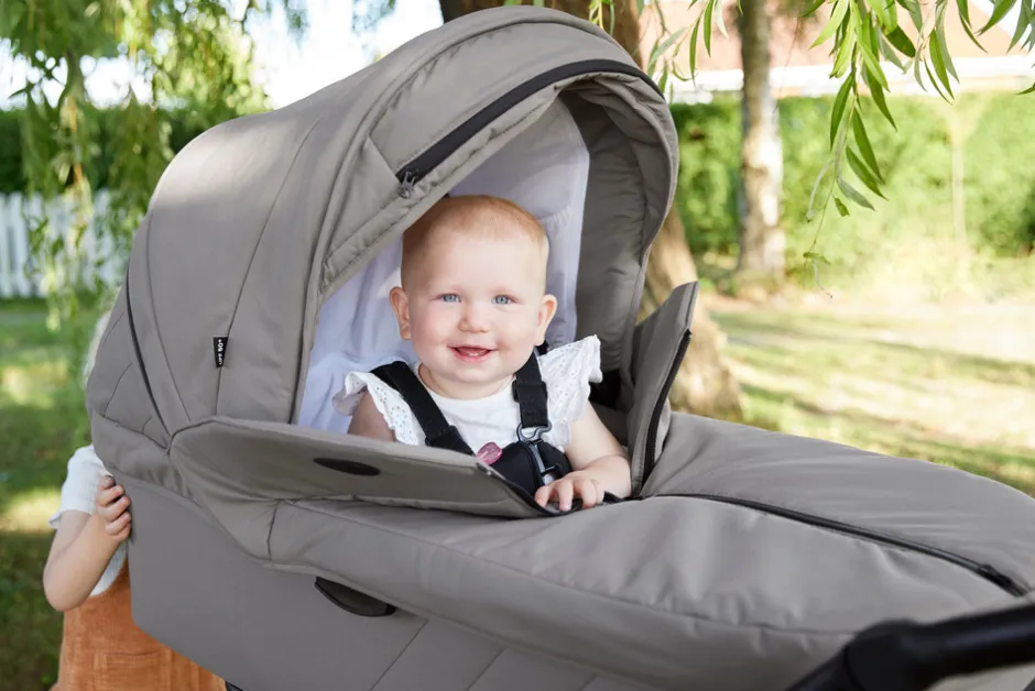 Outlet Vida - Linen Barnevogne Med Langt Liggemål