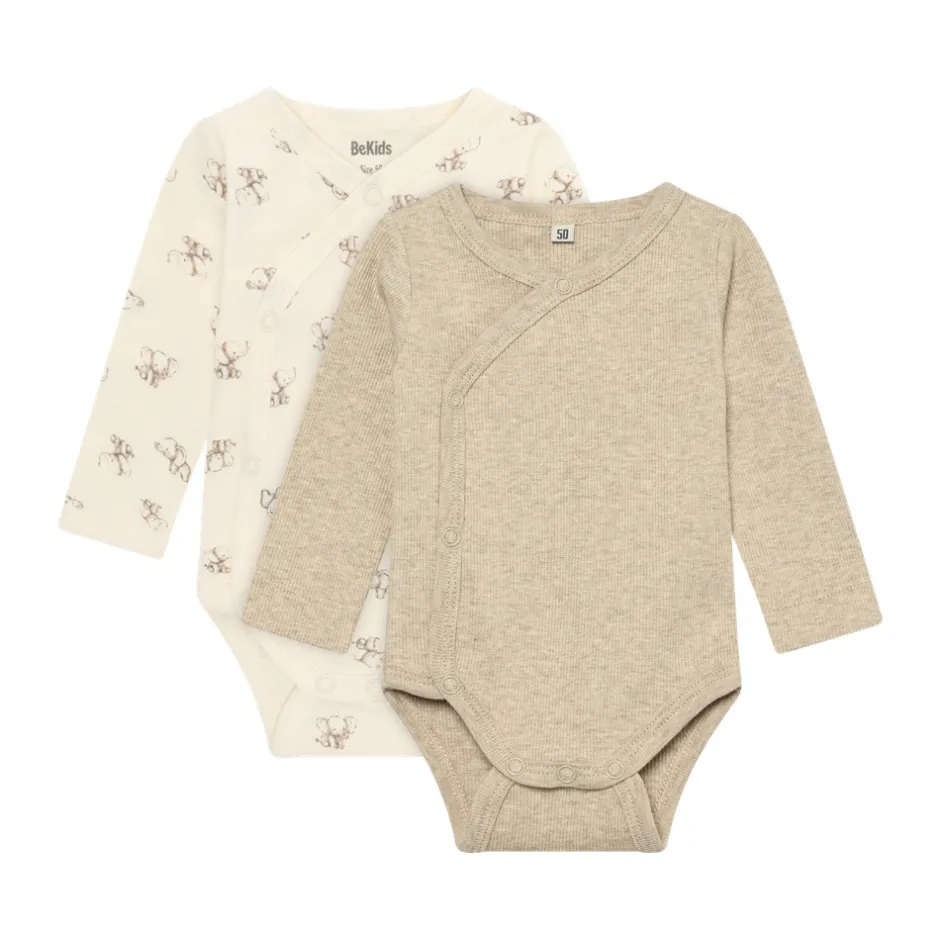 Wrap Body Langærmet (2-pak) - 2350 Multipack|Bodystocking Langærmet