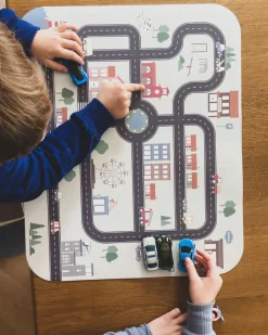 New XL Underlag - lille landsby lys grå Service