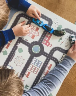 New XL Underlag - lille landsby lys grå Service