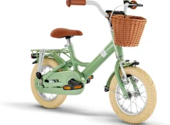 Hot Youke Classic 12,Alu legecykel med kurv retro grøn Løbecykler & Cykler