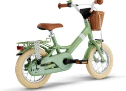 Hot Youke Classic 12,Alu legecykel med kurv retro grøn Løbecykler & Cykler