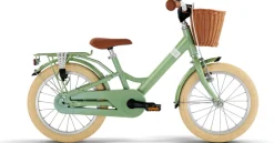 Best Youke Classic 16,Alu legecykel med kurv retro grøn Løbecykler & Cykler