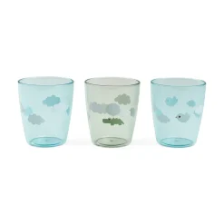 Online Yummy mini glas 3 stk. Happy clouds Grøn Service